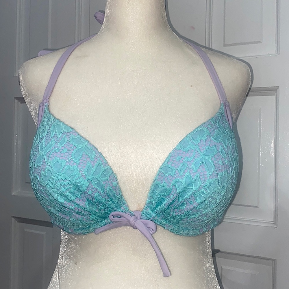 Victoria’s Secret Lace Very Sec Swim Push-up Bikini Top 36C Excellent Cond!